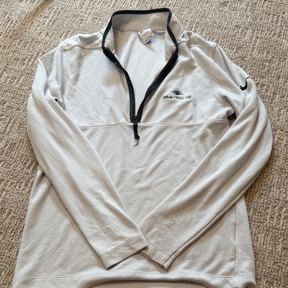 Disney Cruiseline S Nike Light Gray Half-Zip Pullover